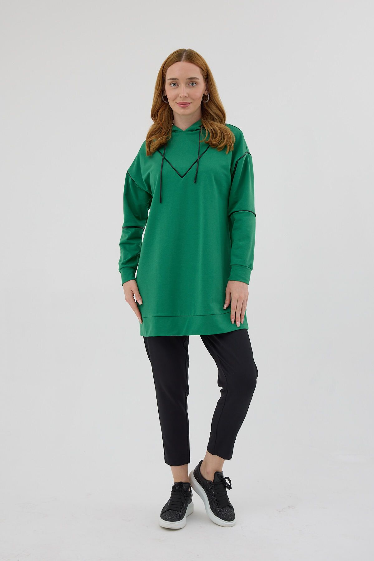 Moodbasic-Mb21.305 Hooded Tunic 1