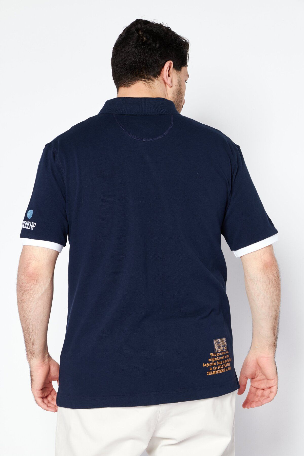 La Martina-Men Regular Fit Embroidered Logo Short Sleeves Polo, Navy 4