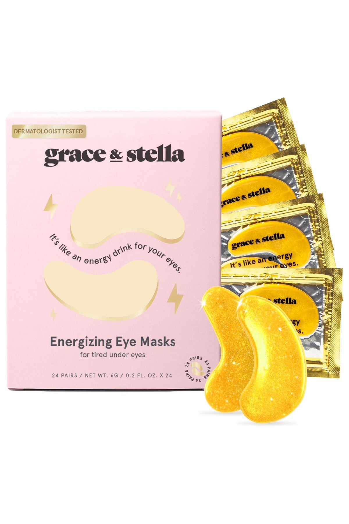 grace & stella 24 k Gold Hyaluronic Acid içerikli Göz Maskesi 3 Adet