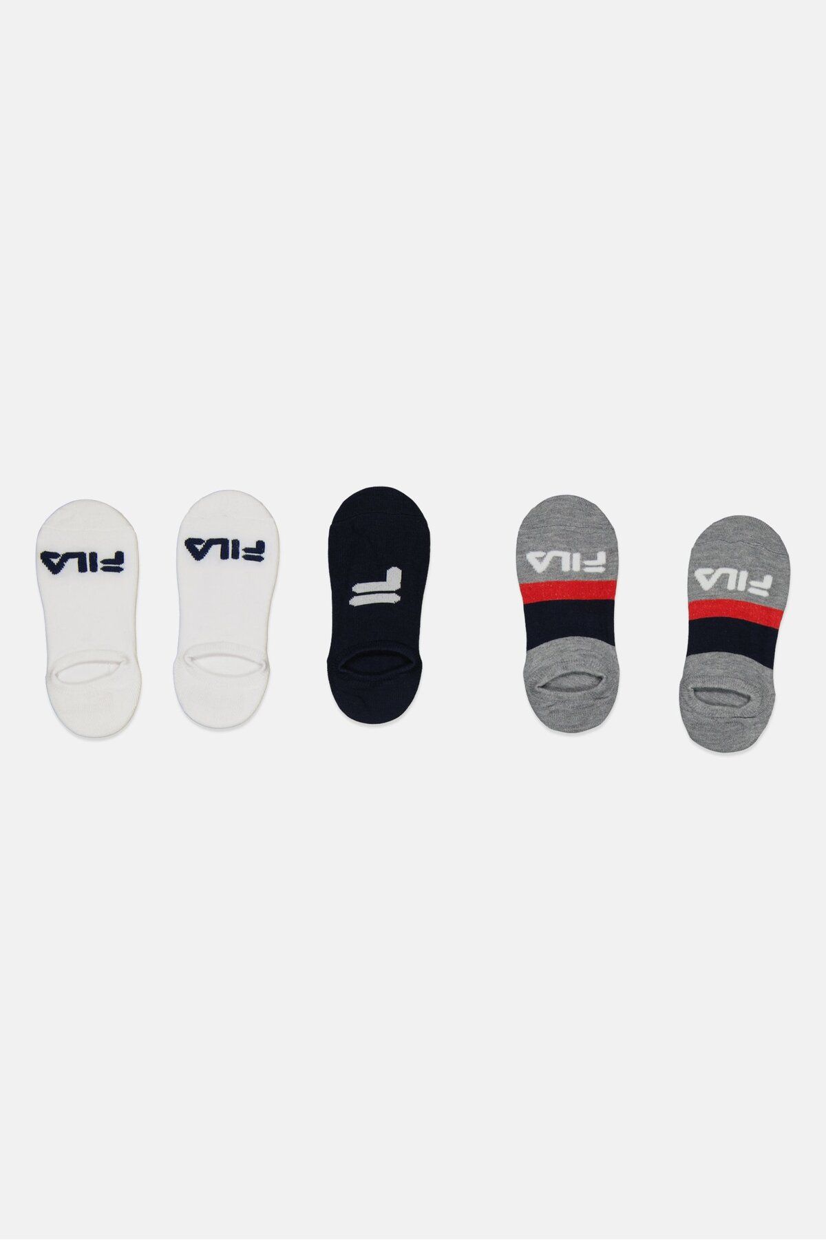 Fila-Kids Boy 5 Pair Invisible Socks, Grey 1
