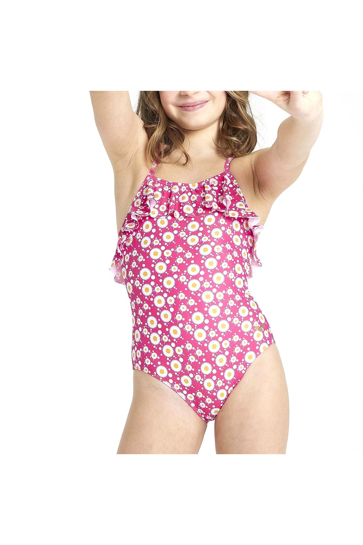 Swimsuit Lightcross Back Allover Çocuk Pembe Yüzücü Mayosu 005215900