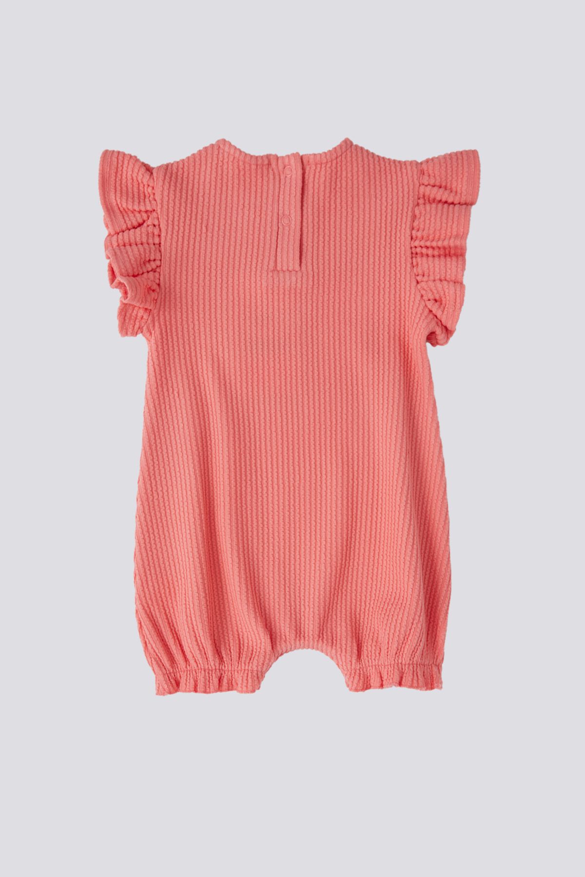 U.S. Polo Assn.-Baby Girl Salmon Ruffle Romper 50303768 -Vr047 2