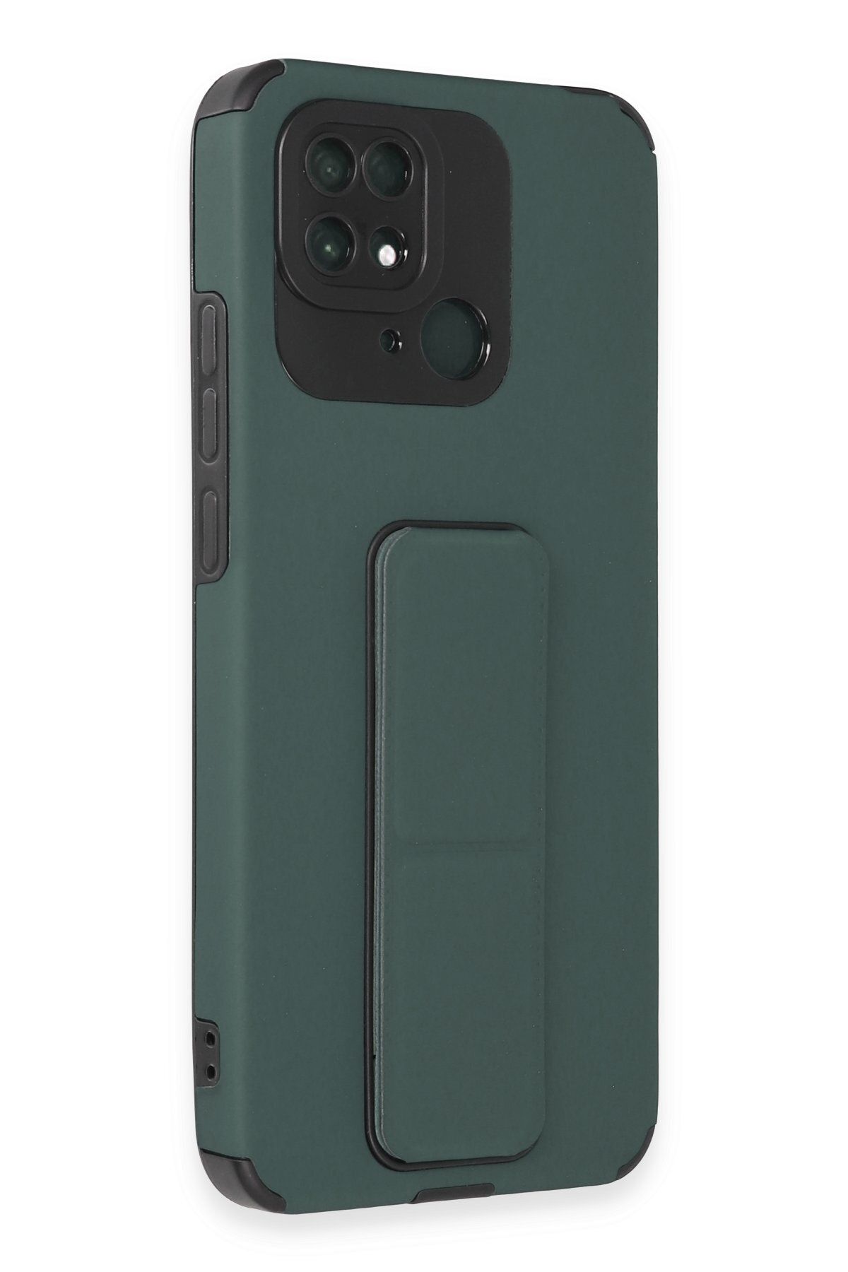 NewFace Xiaomi Poco C40 Kılıf Mega Standlı Silikon - Yeşil GLSTD