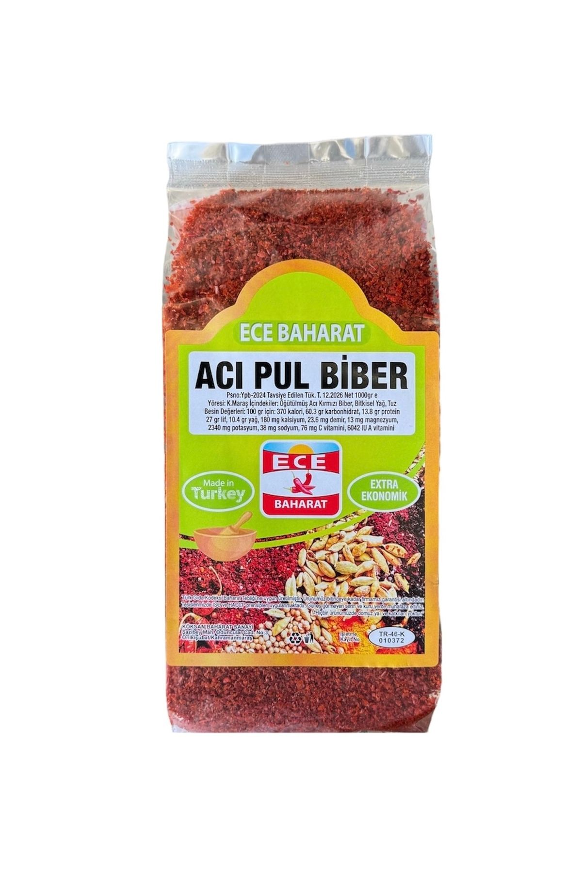 EGE BAHARAT Çok Acı Pul Biber 500 Gr Net