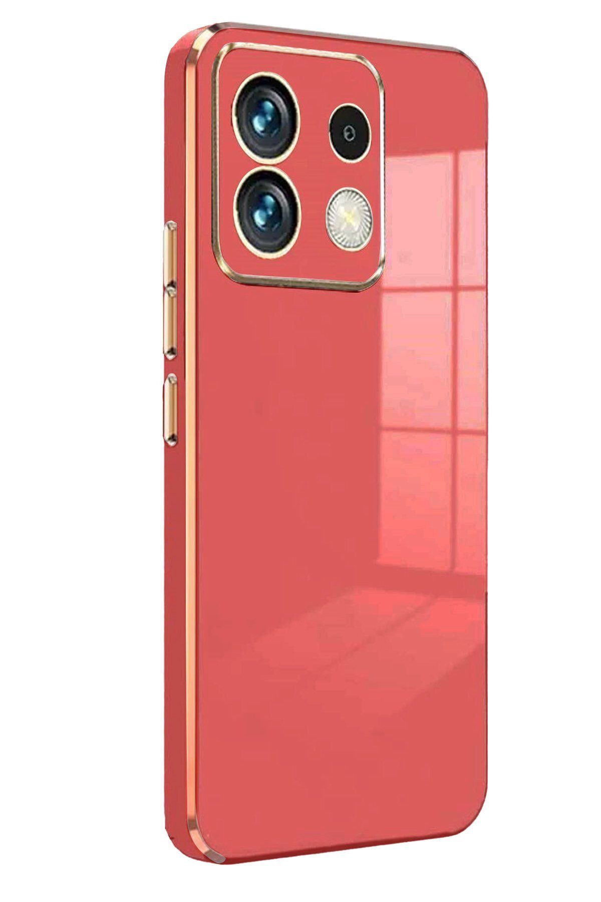 NewFace Xiaomi Redmi Note 13 Pro 4G Kılıf Volet Silikon - Kırmızı MRAYD