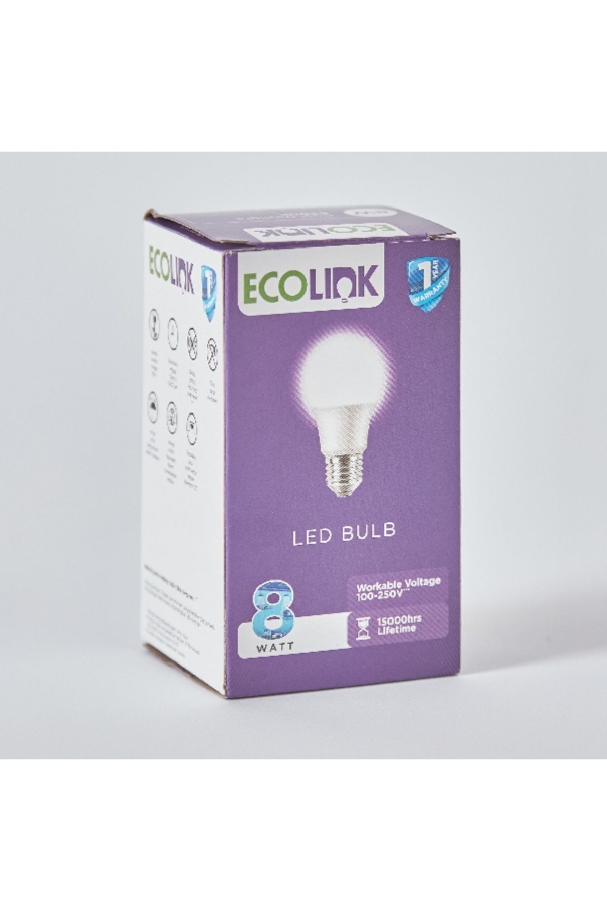 ecolink-LED Day Light Bulb - 8 W E27 3