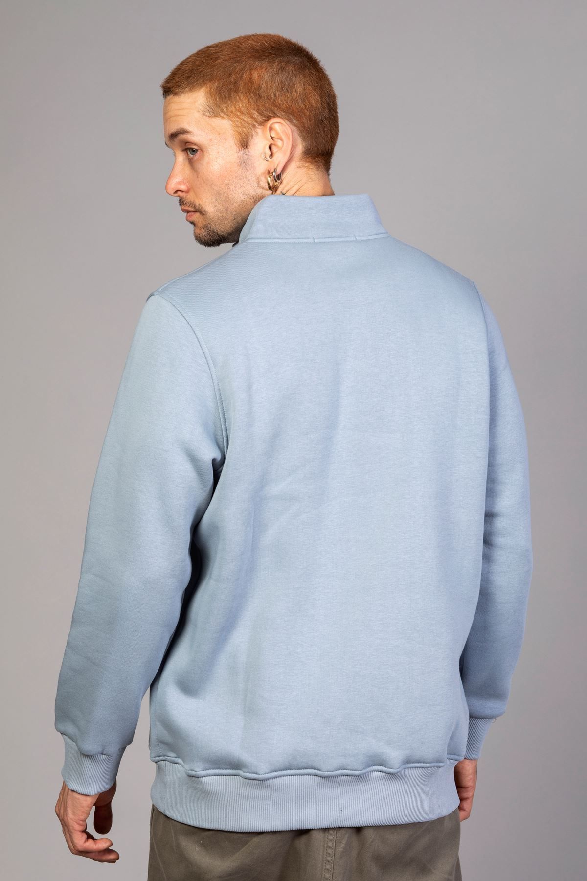 سویشرت آبی مردانه چاپی معمولی آقایان LTC Jeans