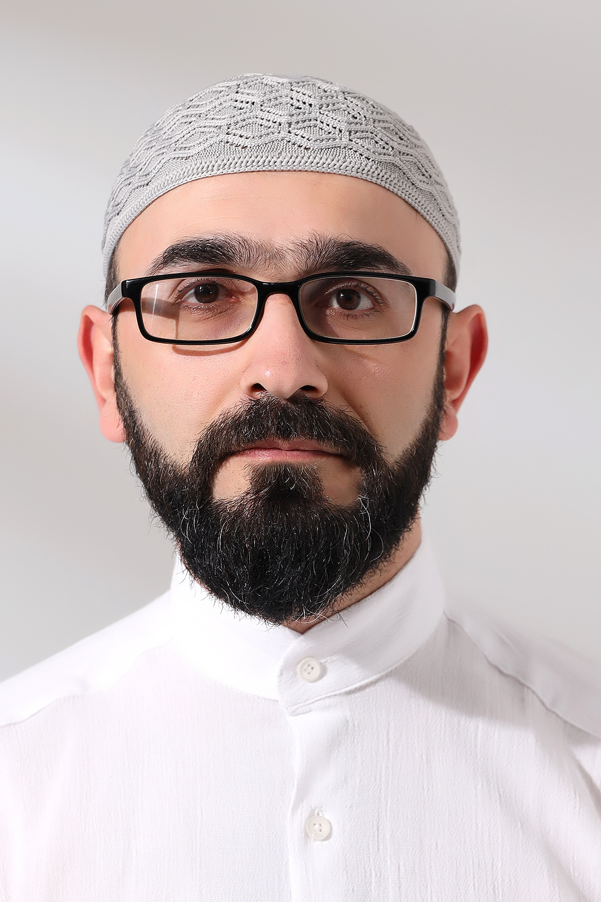 ihvan online Kabartma Desen Örgülü Platinum Namaz Takkesi Gri görsel 2