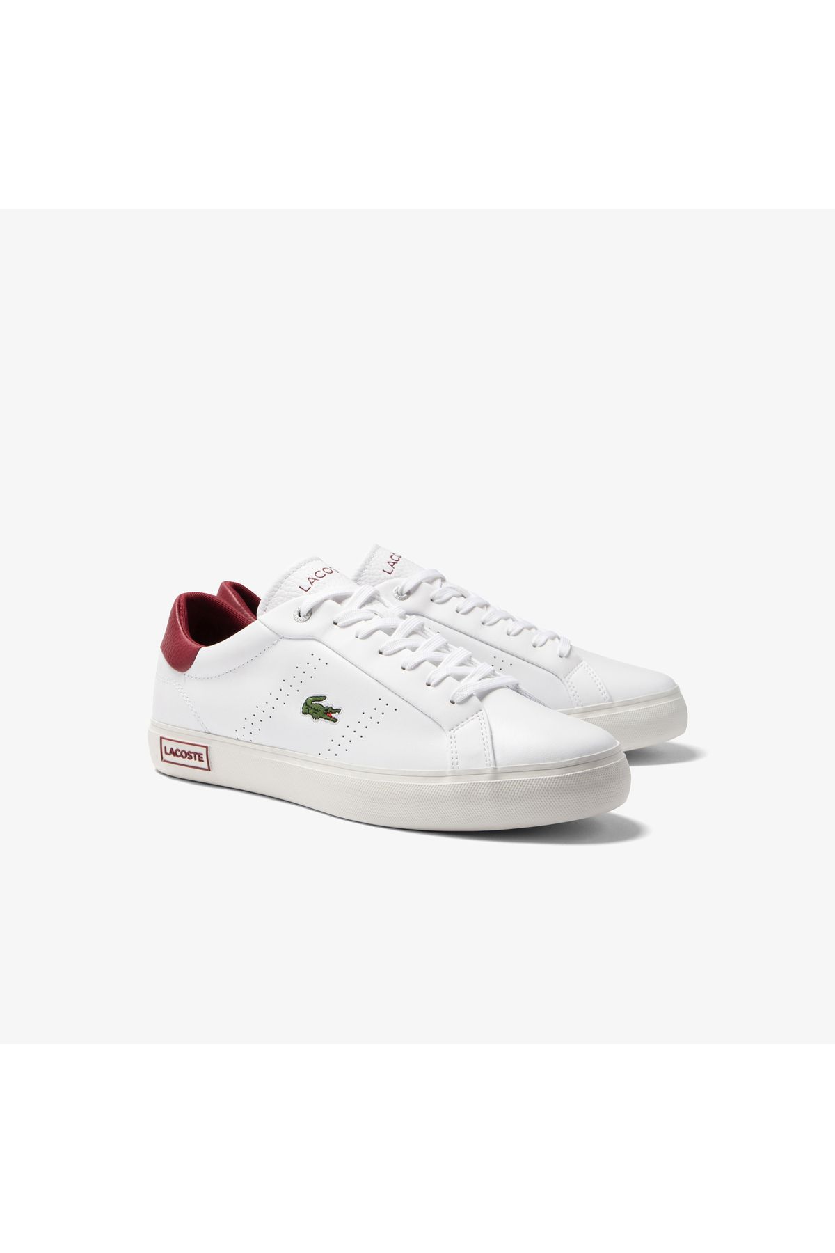 اسنیکر سفید مردانه کفش ورزشی پوست PowerCourt Lacoste