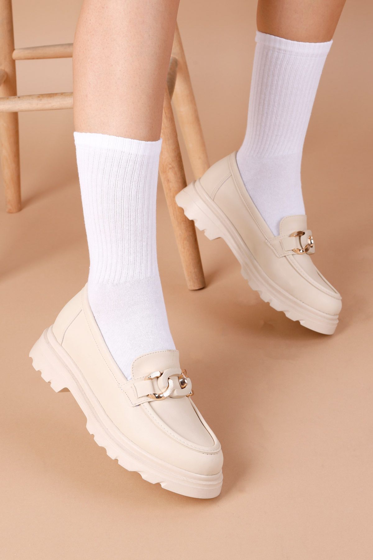 Getcho-Pantofi de damă Ordenas bej 4
