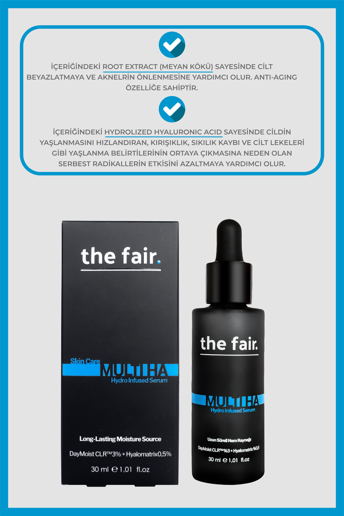 . Hiyalüronik Asit Nemlendirici ve Stick Güneş Kremi Set — THEFAIRSET/2023/29 — تصویر 6 از 9
