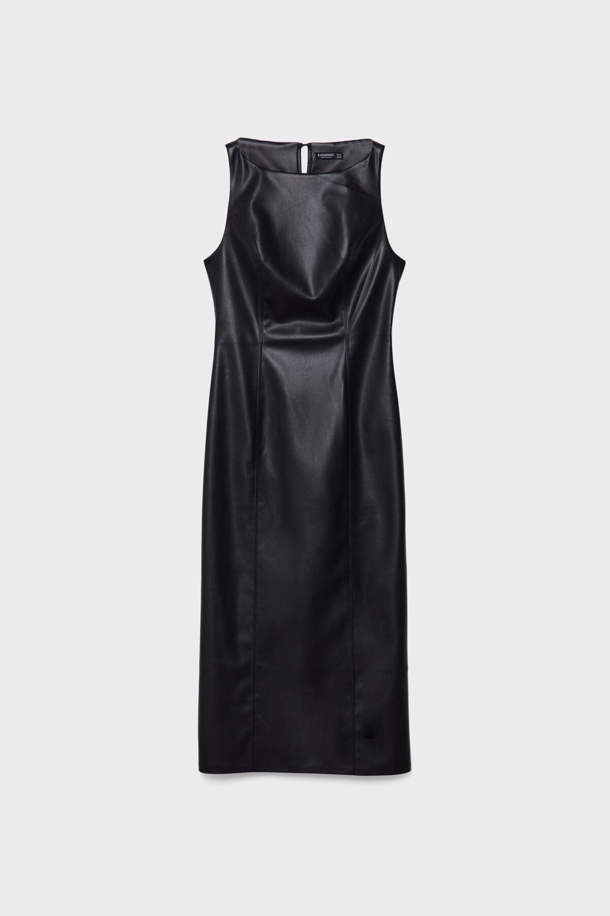 Stradivarius-Faux leather midi dress 5
