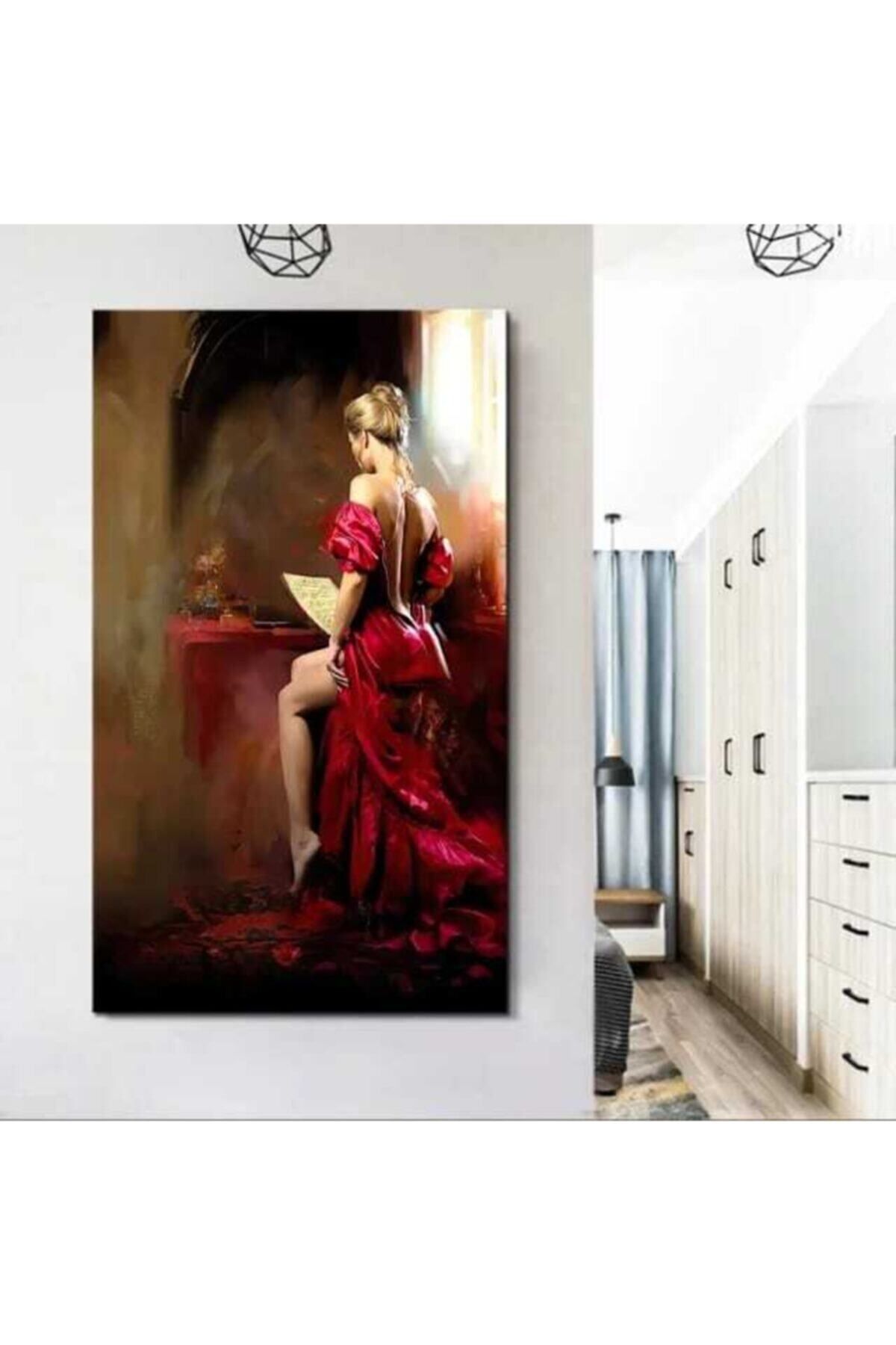Vividale Dekoratif Red & Love Kanvas Tablo