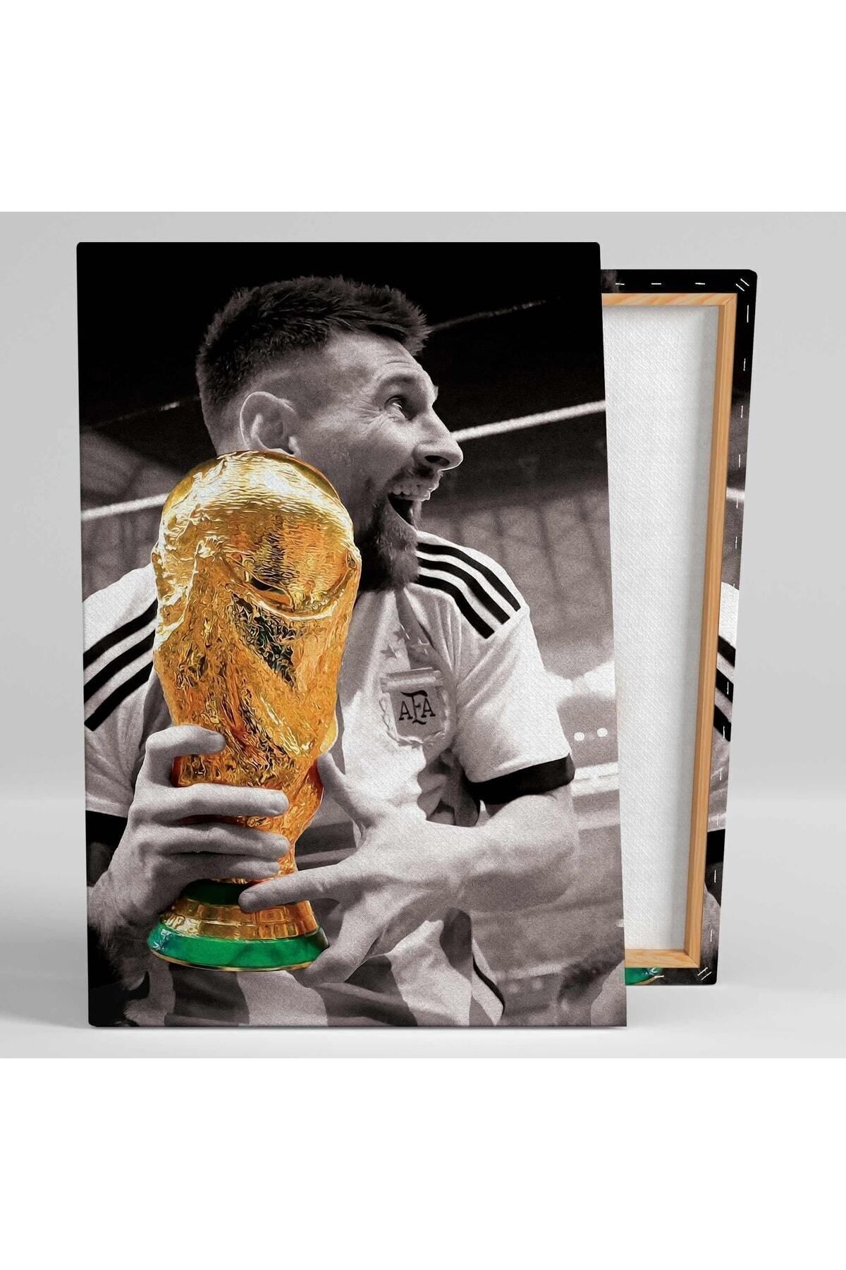 Vividale Lionel Messi Dünya Kupası Katar Futbol Goat Kanvas Tablo