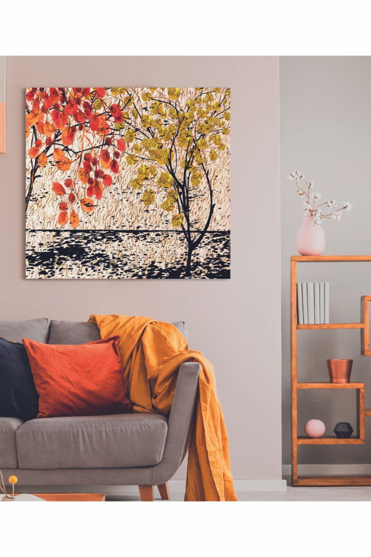 Vividale Dekoratif The Two Trees Duvar Kanvas Tablo