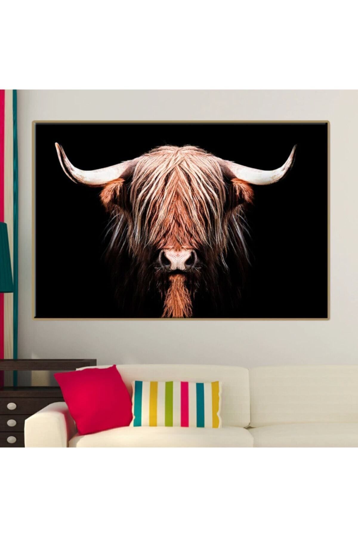 Vividale Dekoratif Highland Cattle Kanvas Tablo