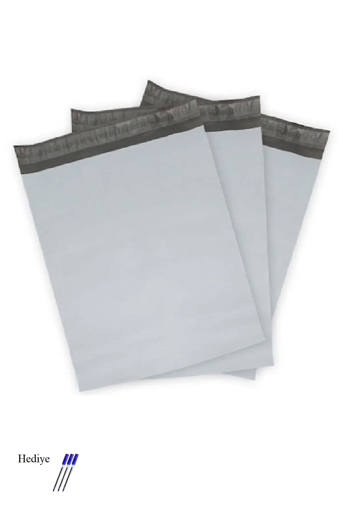 Kapamarka Cepsiz Küçük Boy Kargo Poşeti 24x30+5 cm - 100 Adet (40+40=80 Mikron)