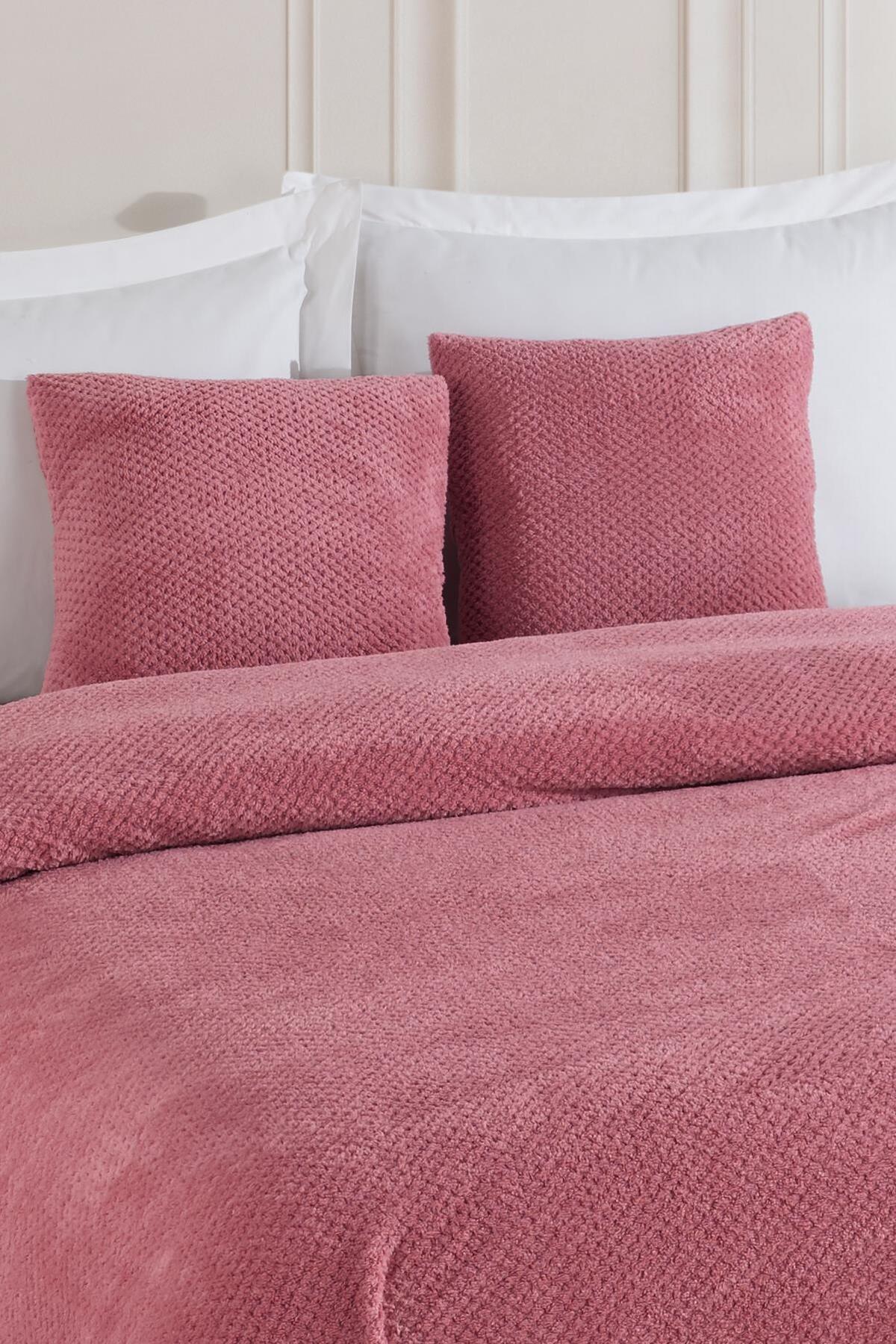 LADYNİL-Wellsoft Double Bedspread - Blanket 220X230Cm with 2 Throw Pillowcases 45X45Cm 3