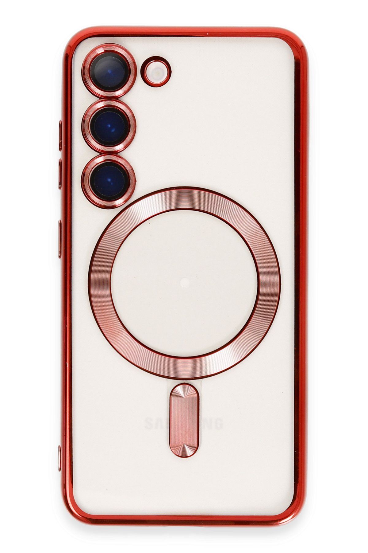 NewFace Samsung Galaxy S23 Kılıf Kross Magneticsafe Kapak - Kırmızı ZRNET