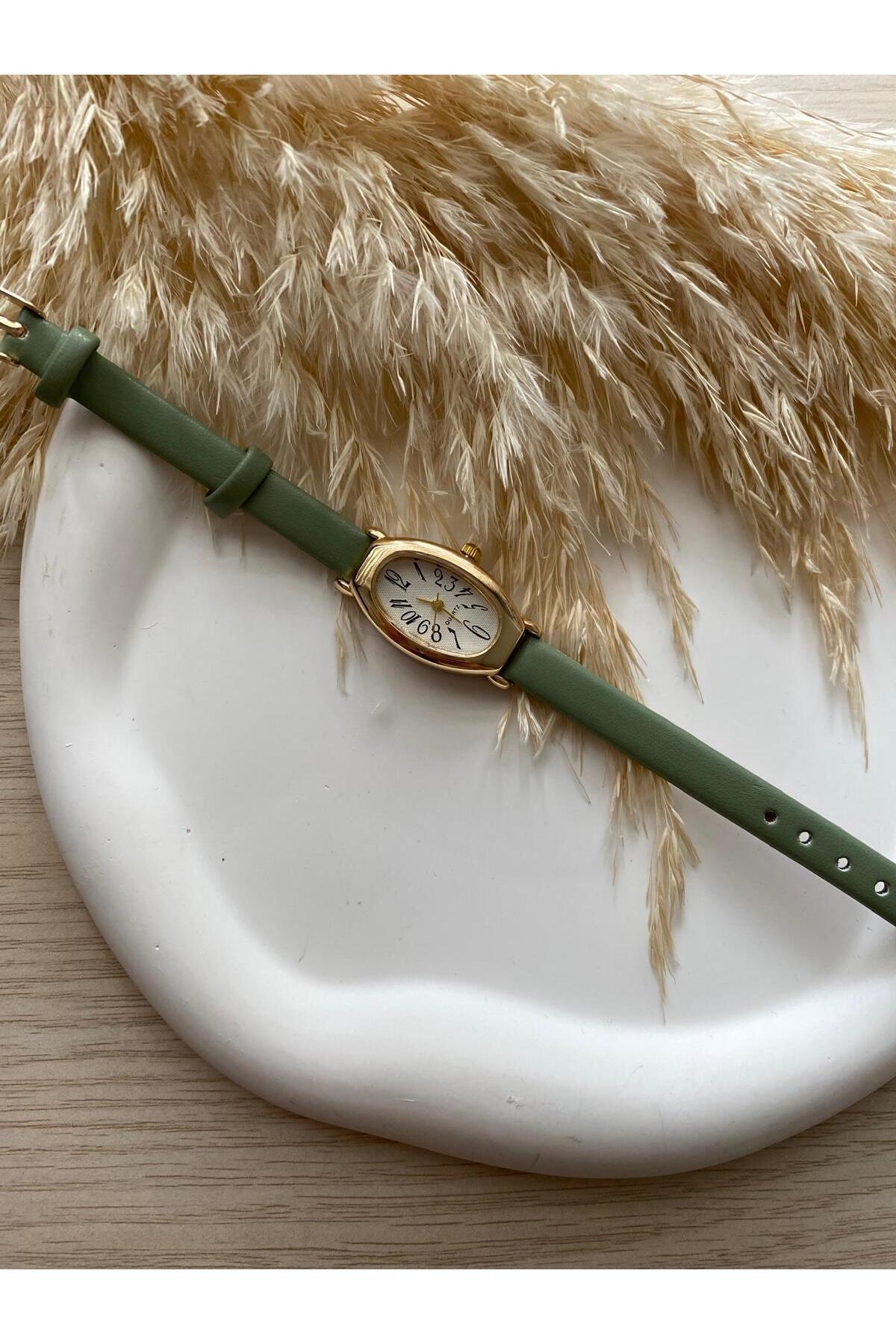 QUARTZ Bs Stıll Vintage Kadın Kol Saati Retro Quartz Minimal Deri