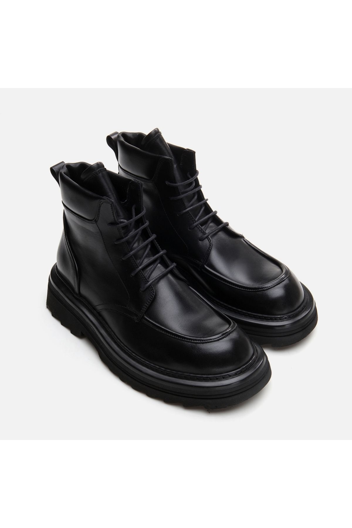 Hotiç-Genuine Leather Black Men's Casual Boots 2