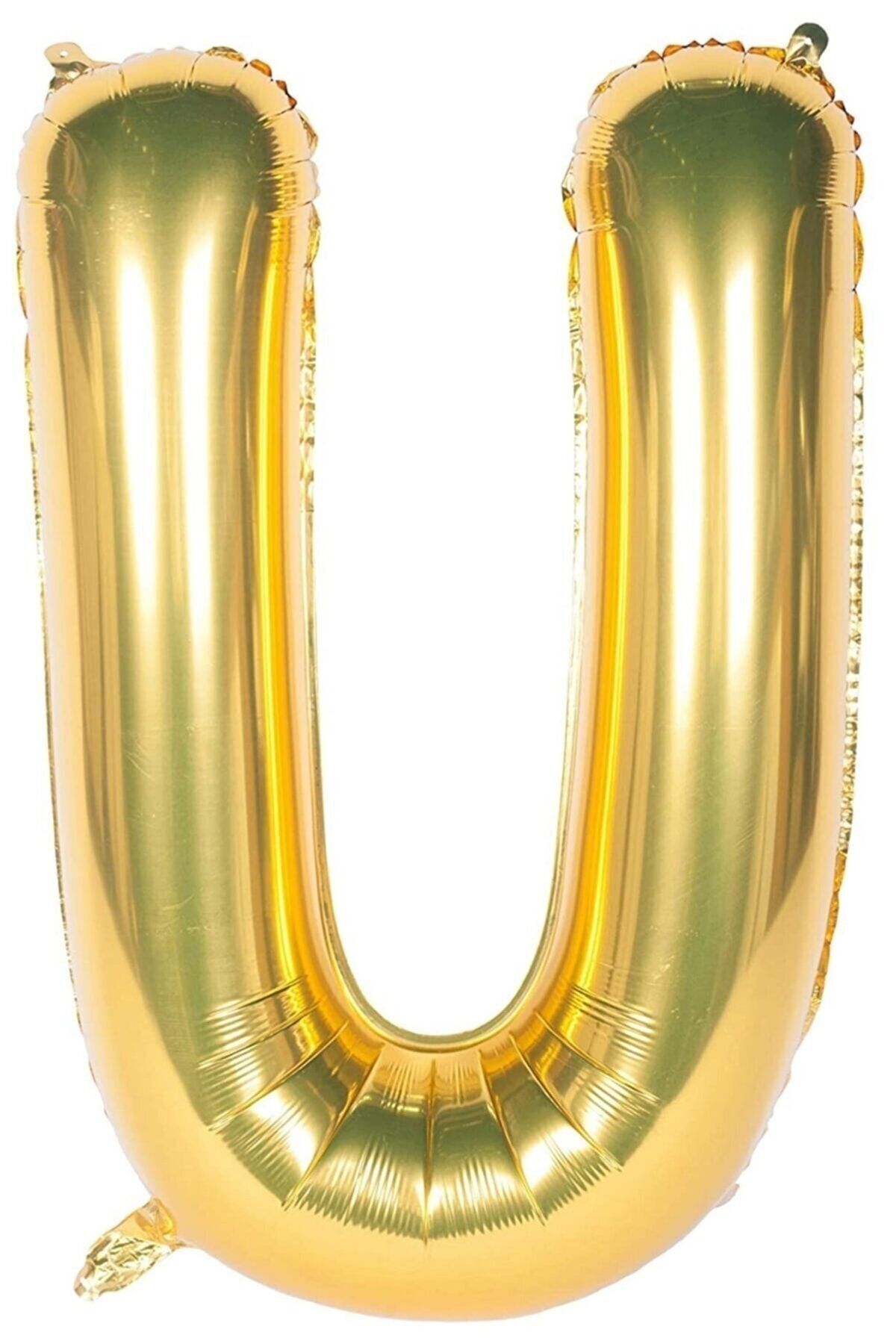 Ezgi Party Store Folyo Balon U Harfi Helyum Balon 36 Cm Gold Renk - U Harf Balon - Harf Folyo Balon