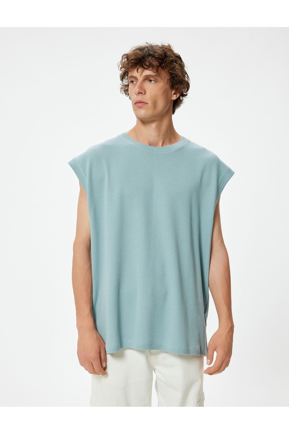 Koton-Tricou fără mâneci din bumbac cu decolteu 3