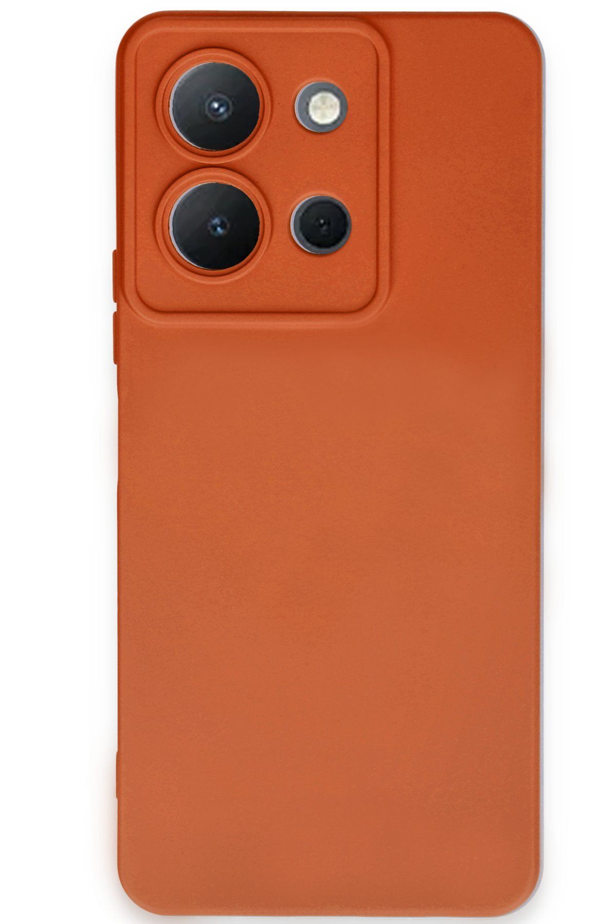 NewFace Vivo Y36 uyumlu  Kılıf Nano içi Kadife Silikon - Turuncu MRAYD