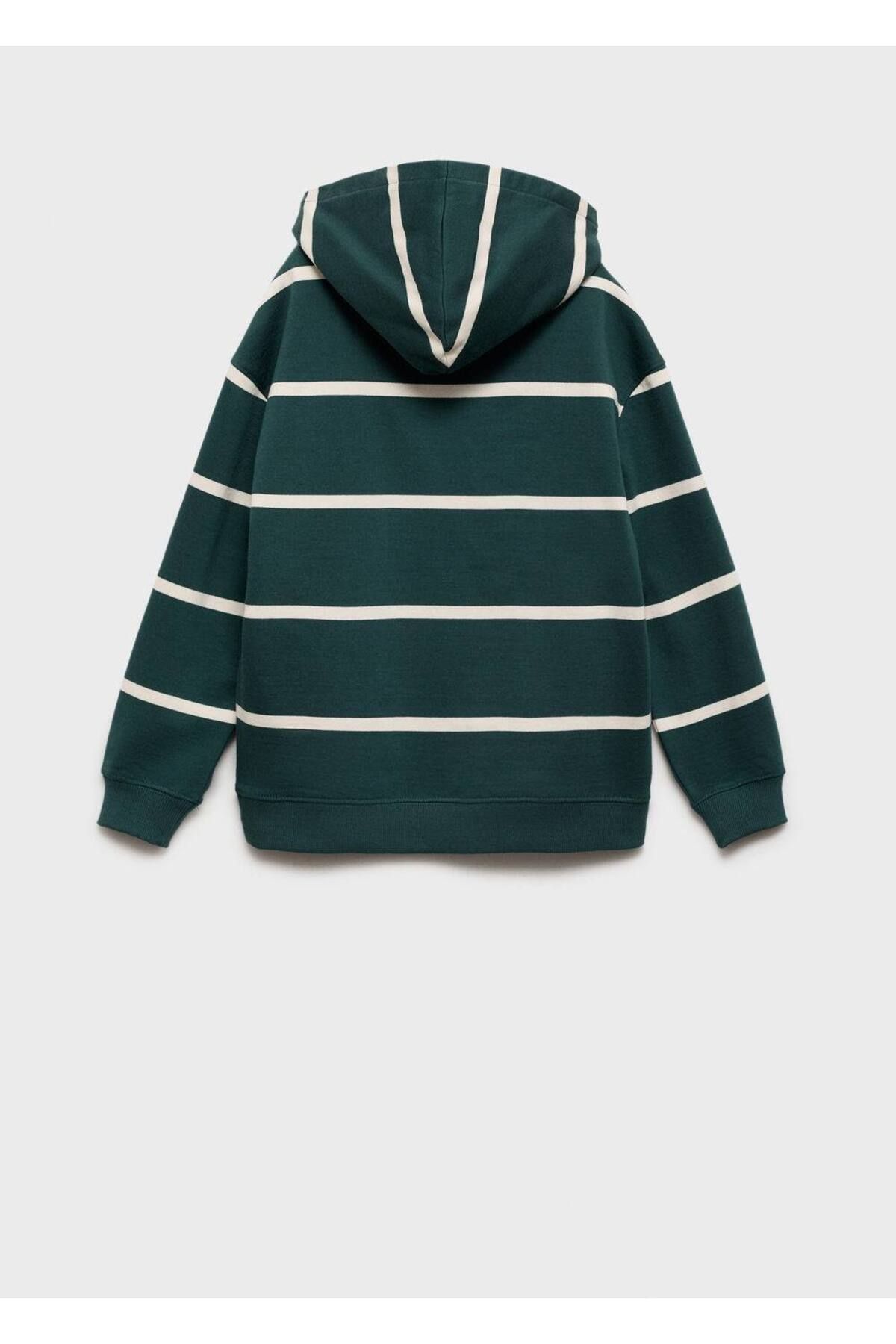 MANGO Kids-Bluza z kapturem w paski 2