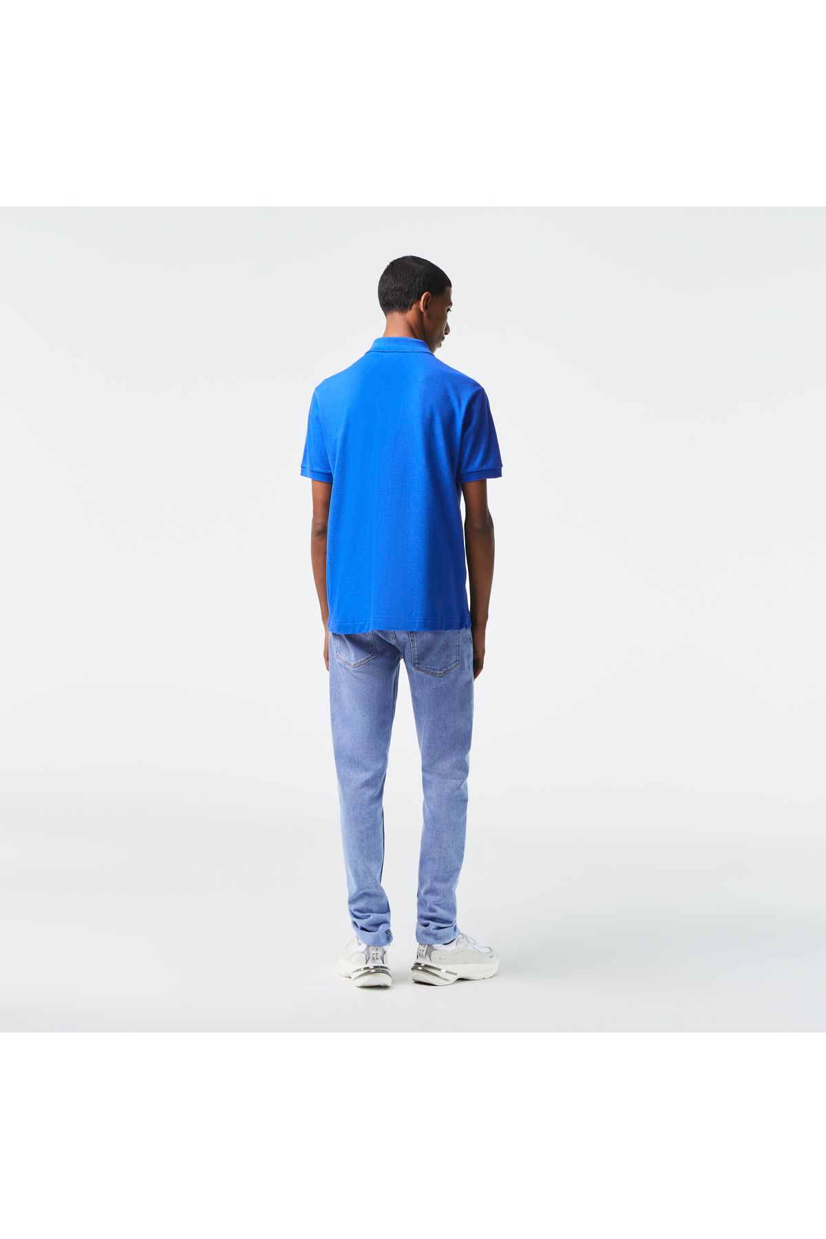 تی شرت یقه پولو مردانه کلاسیک FIT L.12.12 چوگان آبی Lacoste