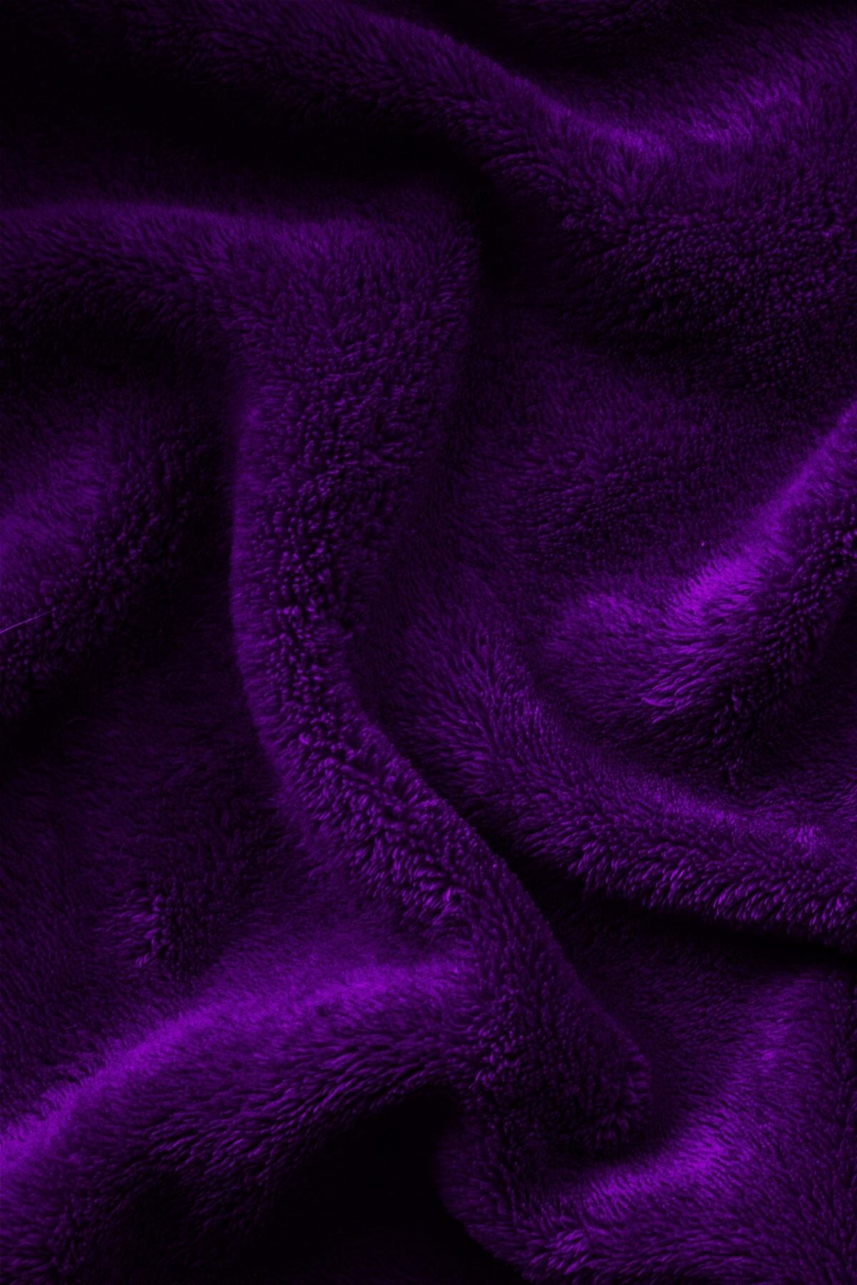 Mislina Home-Deluxe Wellsoft Tv Blanket - 4 Season Plush Fleece - Purple 100X150 cm 3