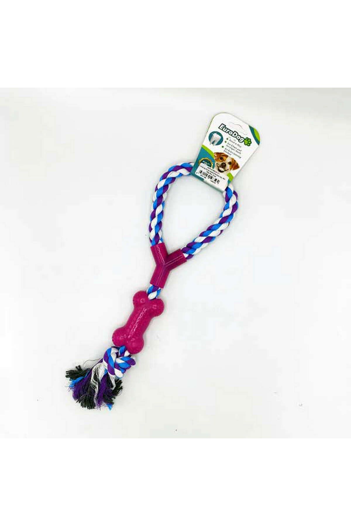Eurodog Diş İp Halka Diş Kaş Düğ. Mor Mav Bey 35cm YKTSN