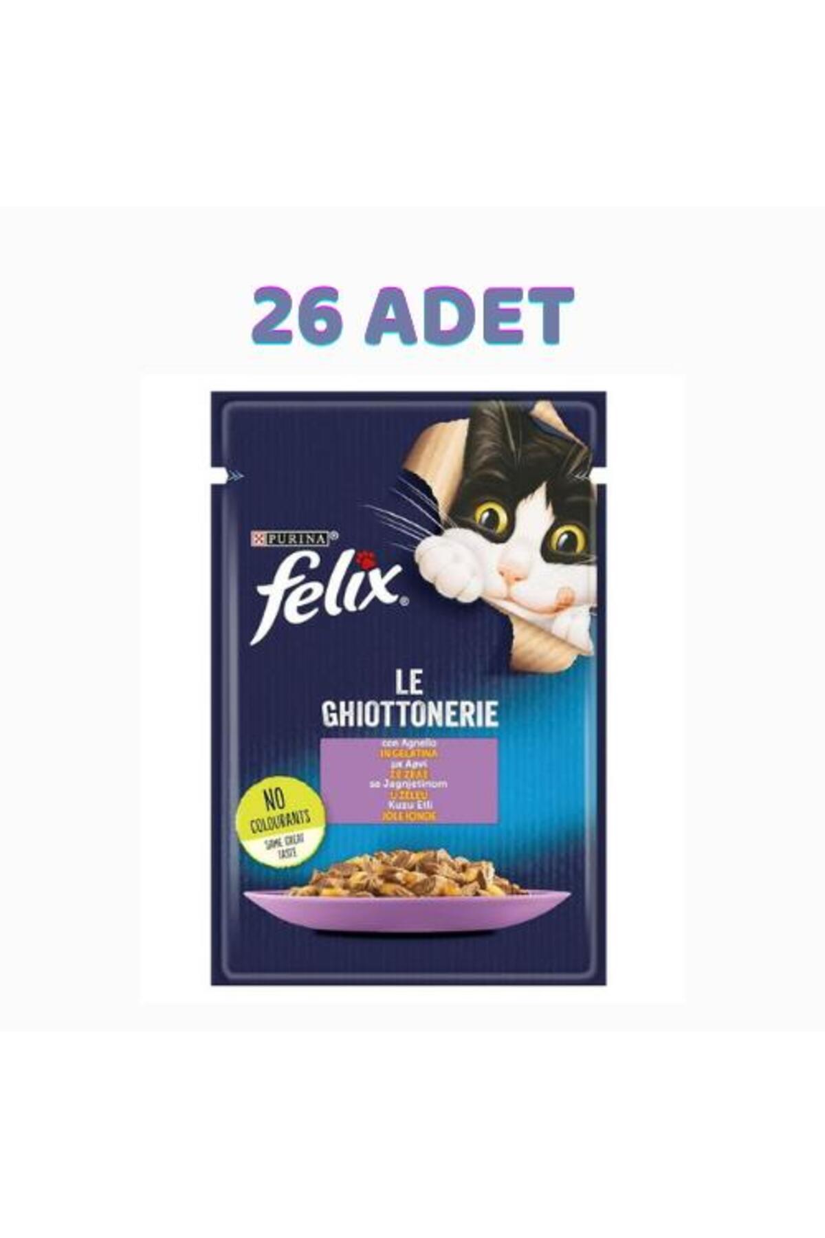 Felix Kuzu Etli Kedi Pouch Konservesi 26x85 Gr