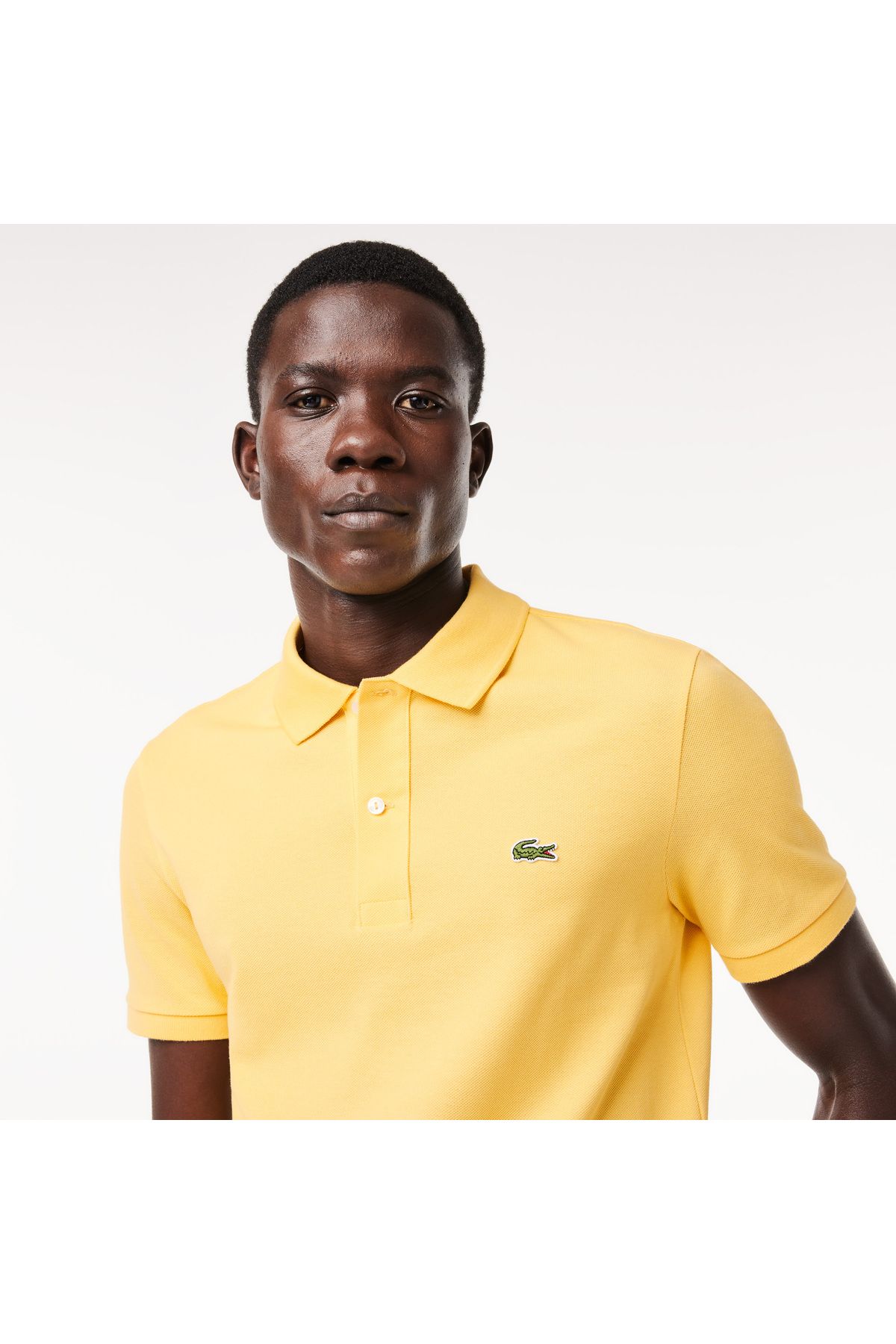 تی شرت یقه پولو مردانه L.12.12 SLIM FIT YELLOW POLO Lacoste