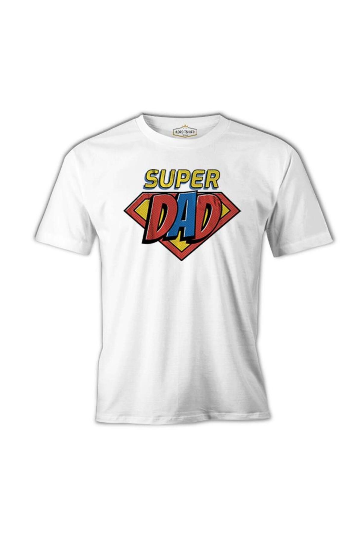 Lord T-Shirt-Super Dad Logo White Men's T-shirt 1