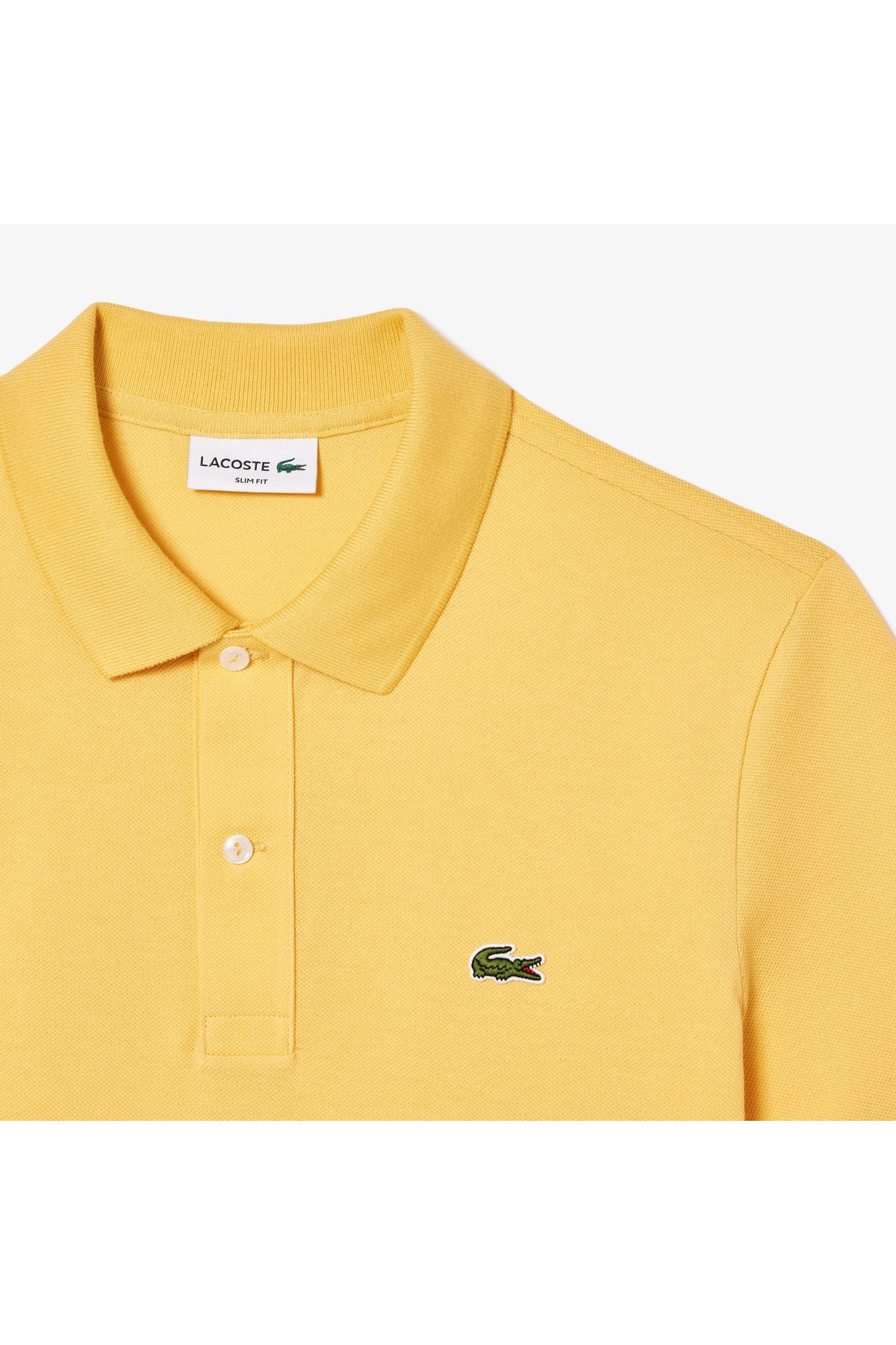تی شرت یقه پولو مردانه L.12.12 SLIM FIT YELLOW POLO Lacoste