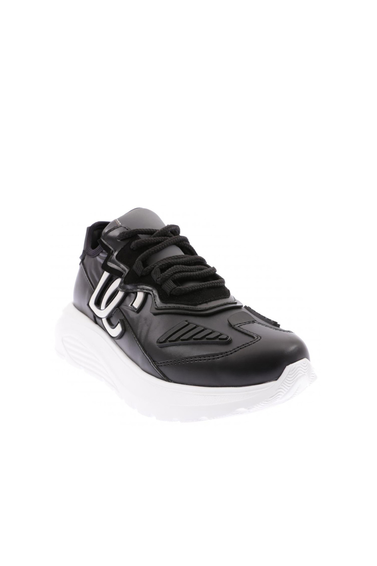 DGN Kadın Bağcıklı Kalın Taban Sneakers Ayakkabı Siyah 15298163118 görsel 2