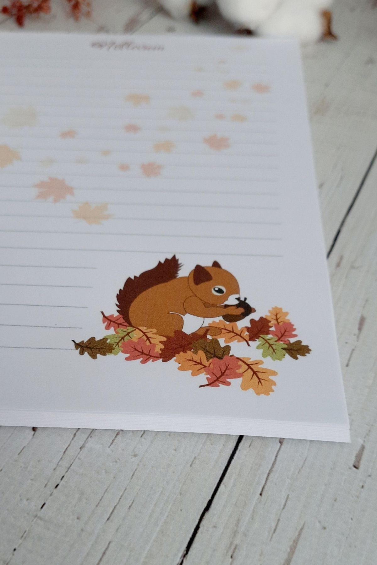 Burak Baskı Tasarım-Autumn Cute A5 Notepad - Winter and New Year Memopad Memo Pad Notebook 3