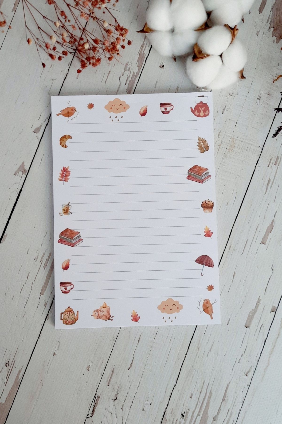 Burak Baskı Tasarım-New Year's Striped A5 Notepad - Memopad, Notepad, Notebook, Note Paper 3