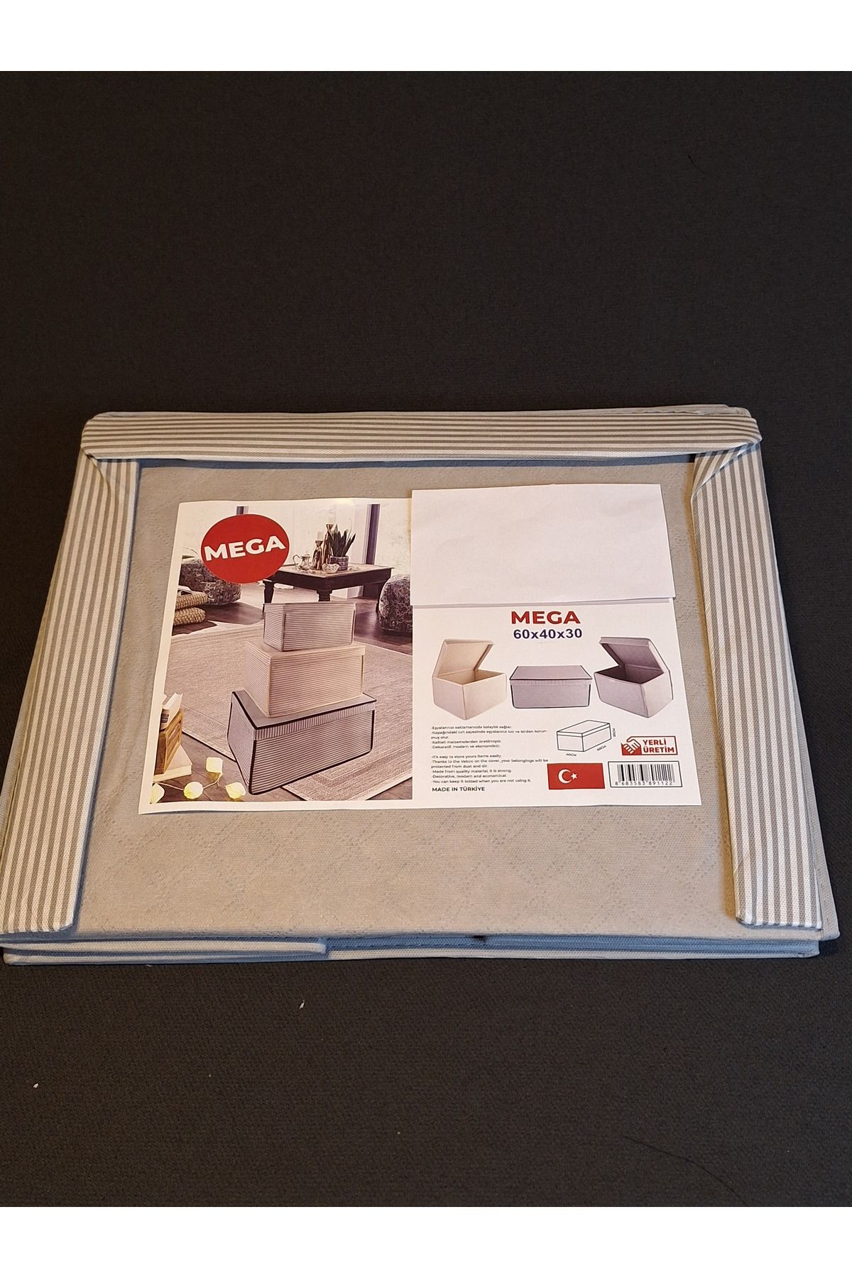 Başak Ev Tekstili-Multi-Purpose Storage Box Mega 60 X 40 X 30 cm 4