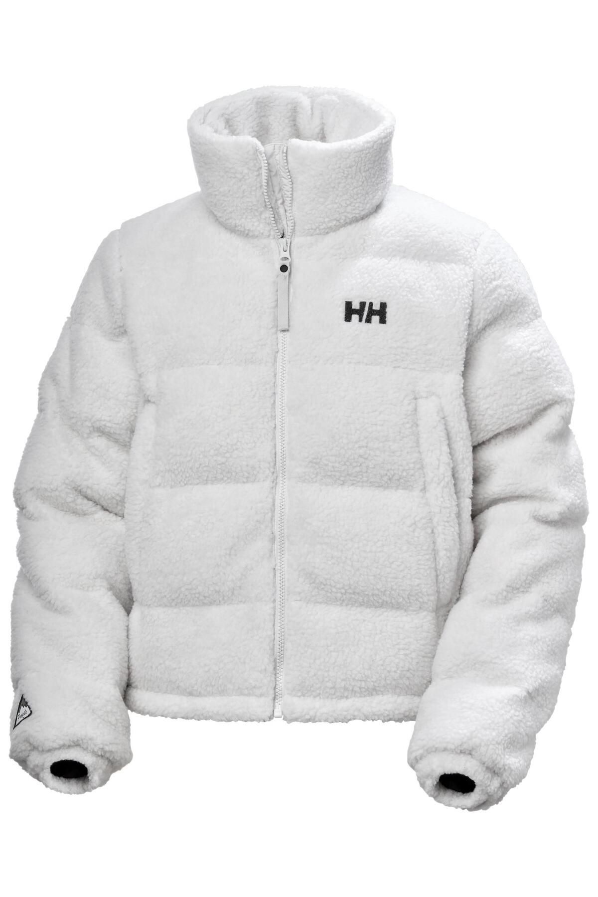 Helly Hansen-W Yu Teddy Pleat damski biały płaszcz 54065-823 1