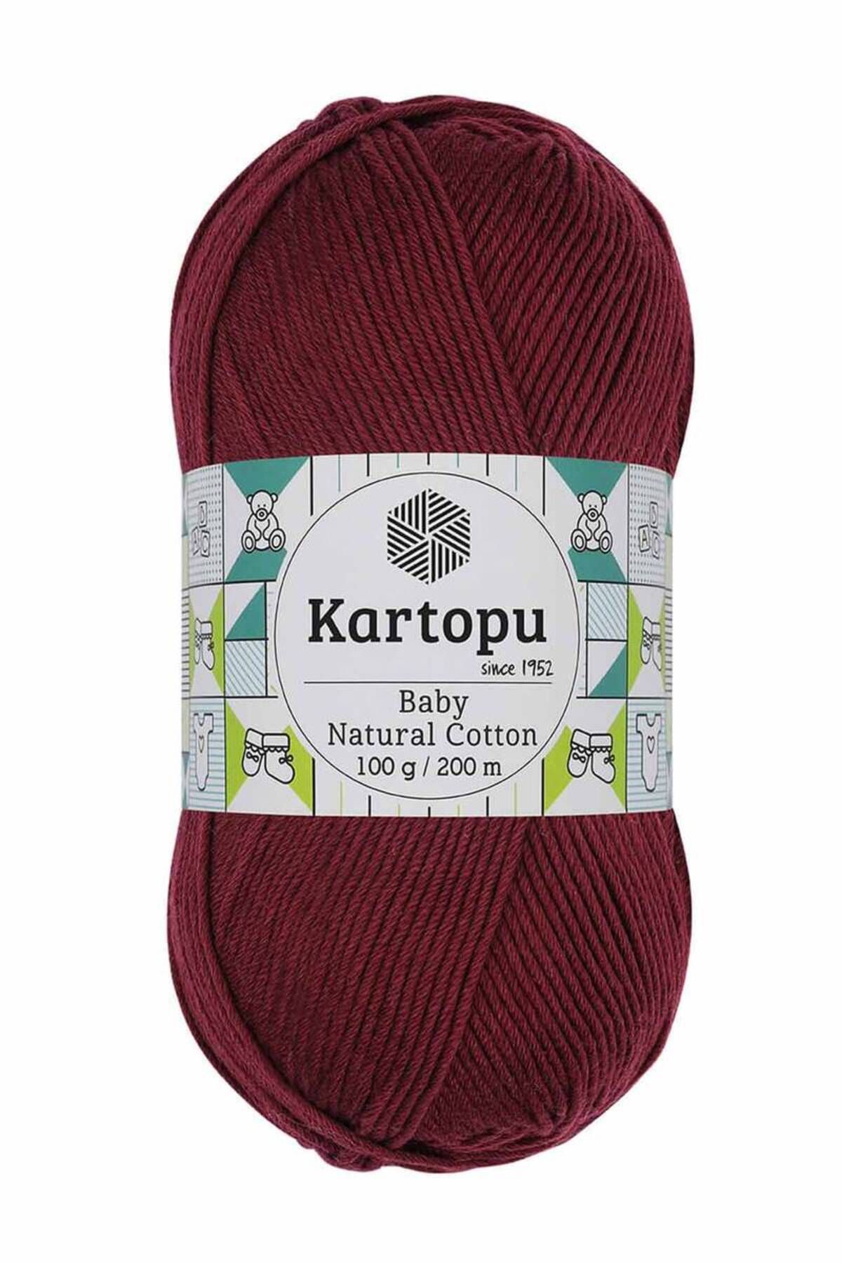 Kartopu Baby Natural Cotton El Örgü İpi  Bordo K113