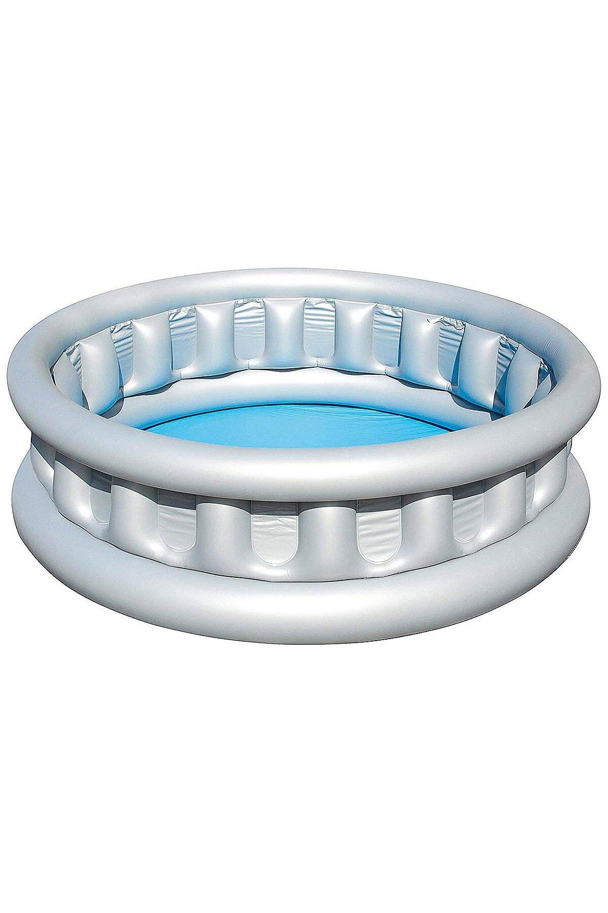 gnsstore JUMBO METALİK GRİ HAVUZ 152*43 CM