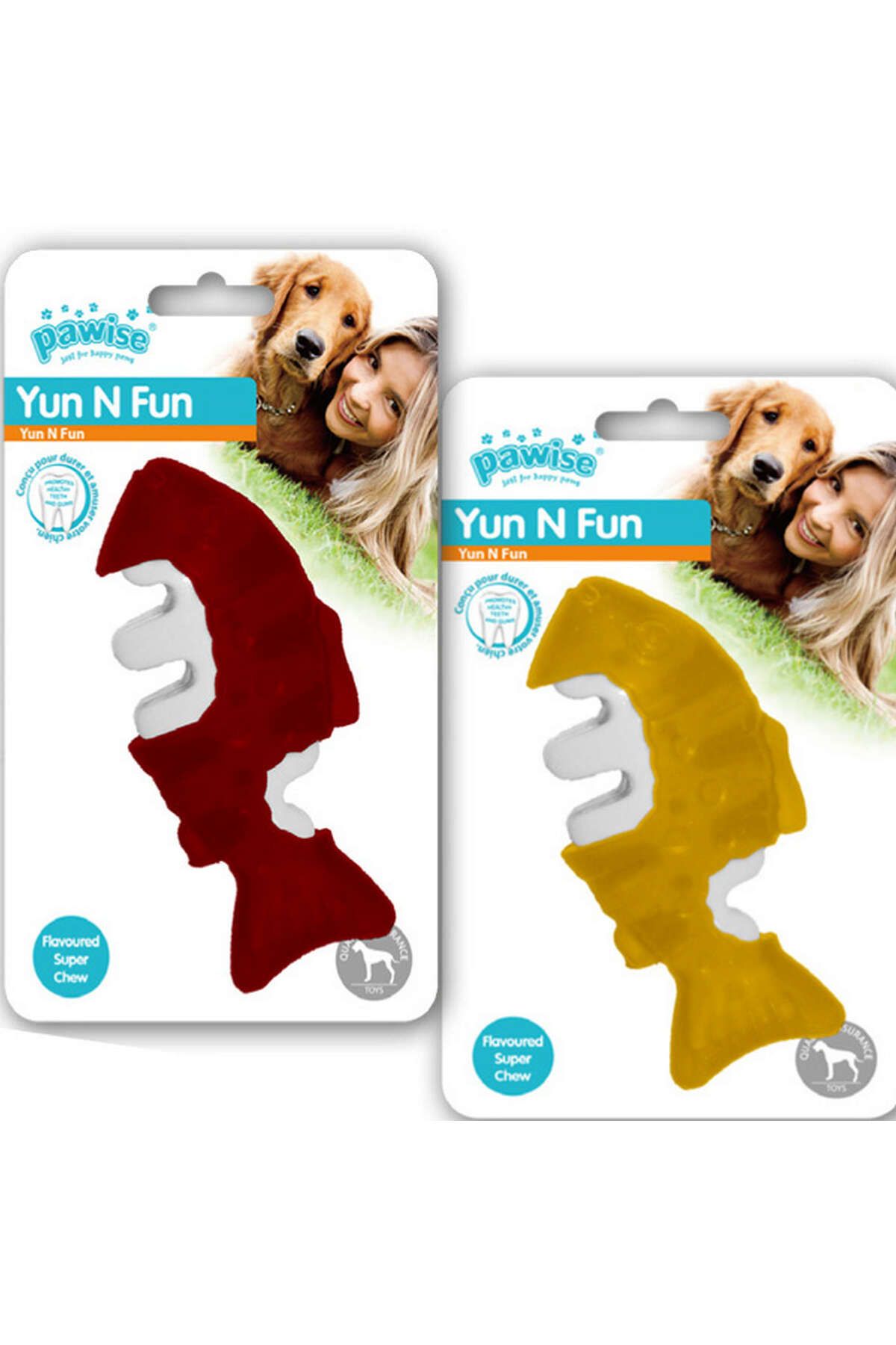 Pawise Yum N Fun Balık Aromalı Çiğneme Köpek Oyuncağı 12,5 cm YKTSN