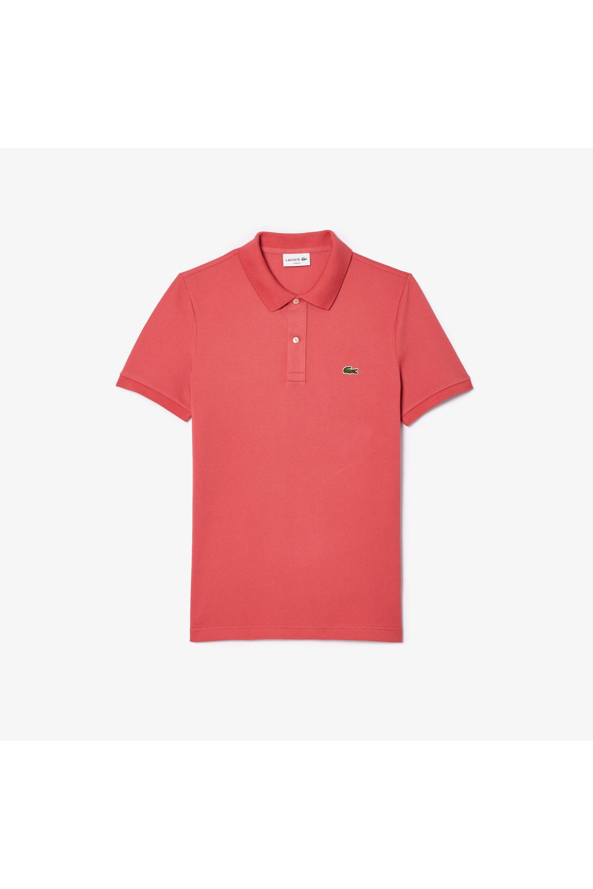 تی شرت یقه پولو قرمز مردانه L.12.12 باریک و چوگان Lacoste