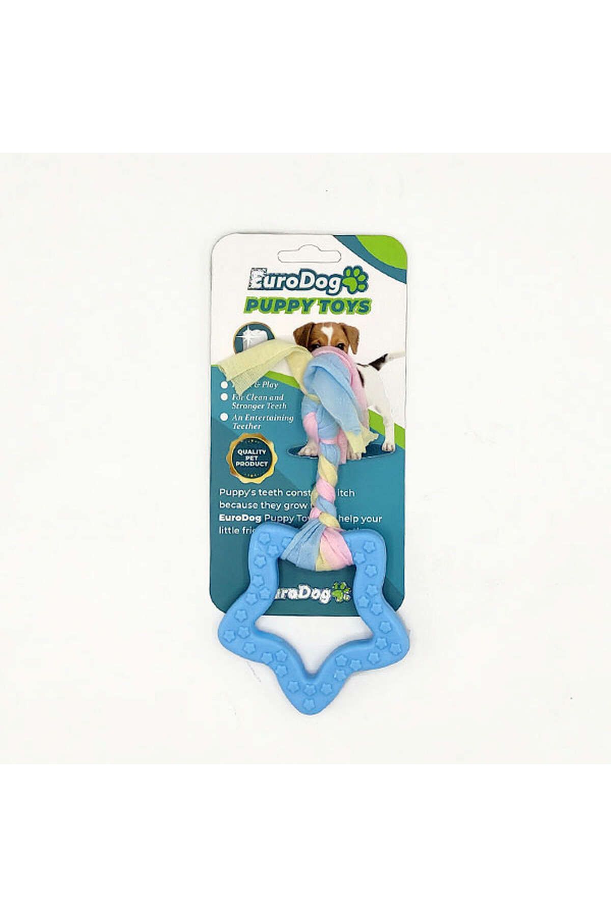 Eurodog Puppy Toys Mavi Beşgen Diş Kaşıma Oyuncağı YKTSN