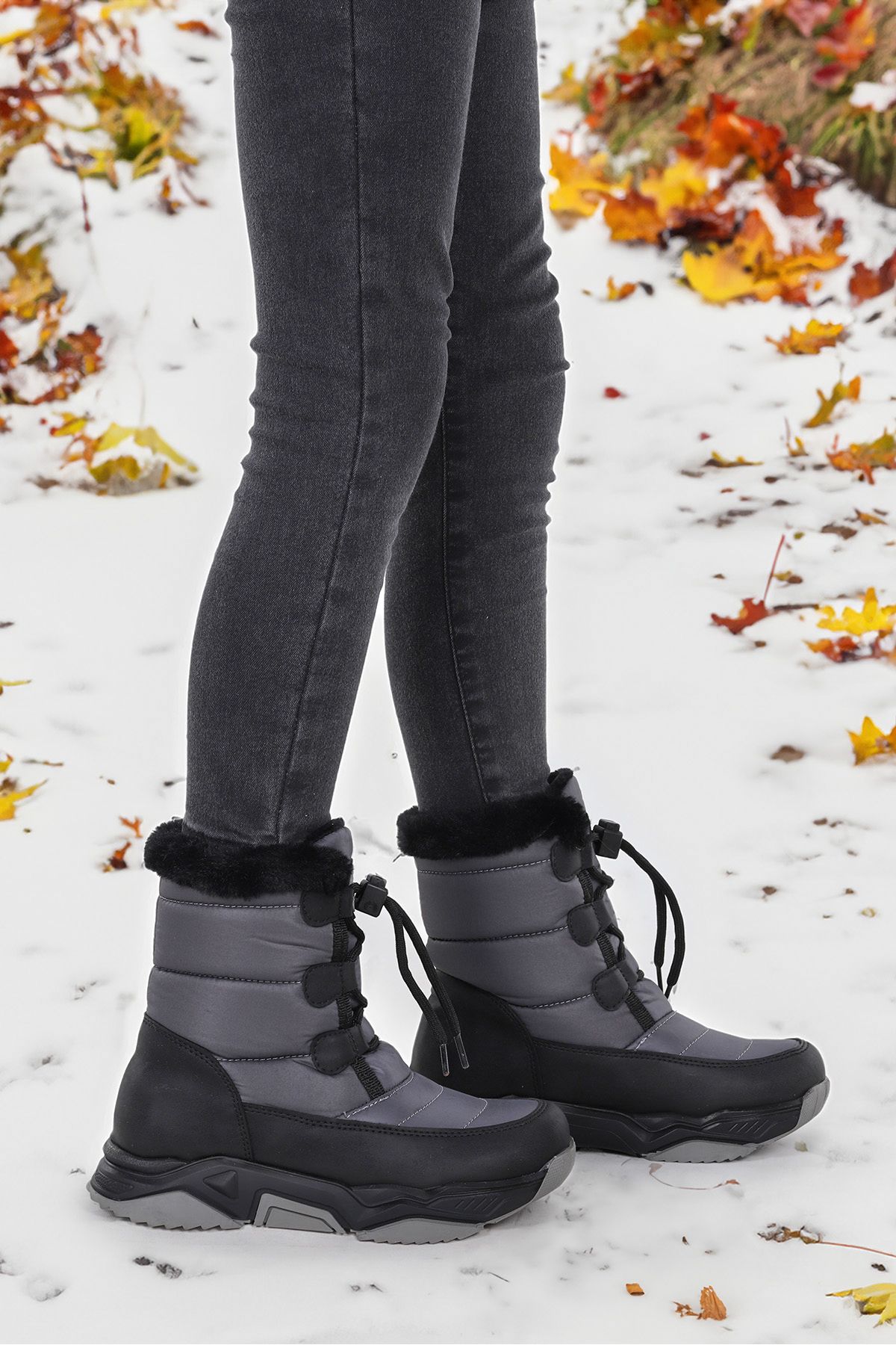 Kiko Kids-Alison Lace-Up Boys' Snow Boots 1