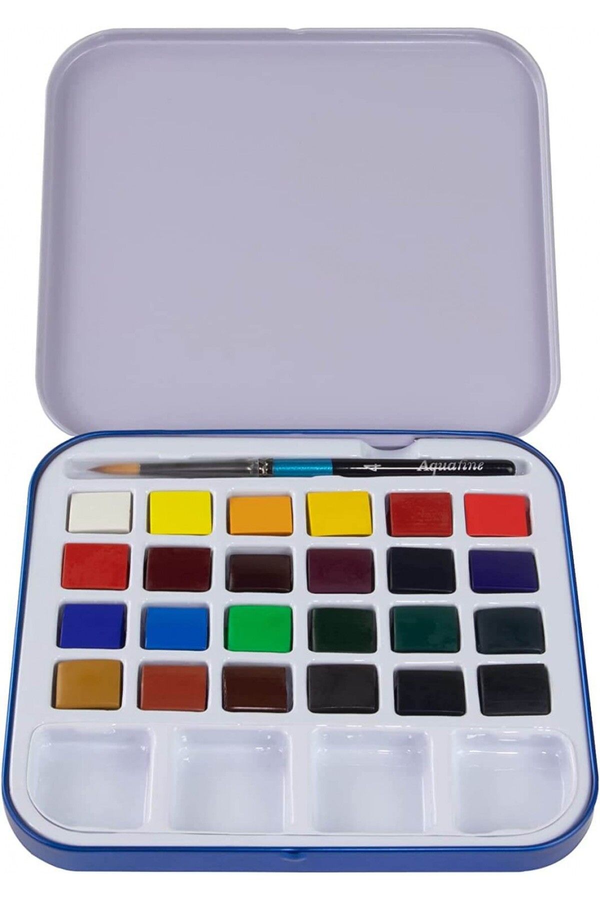 Daler Rowney Aquafine 24'lü Travel Set Tablet Sulu Boya Seti (METALKUTU) / 0920