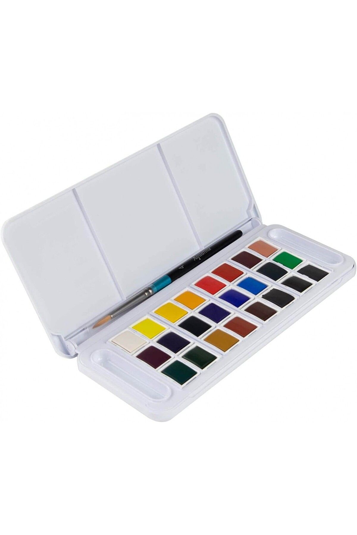 Daler Rowney Aquafine 24'lü Travel Set Plastik Kutulu Tablet Sulu Boya Seti / 0122