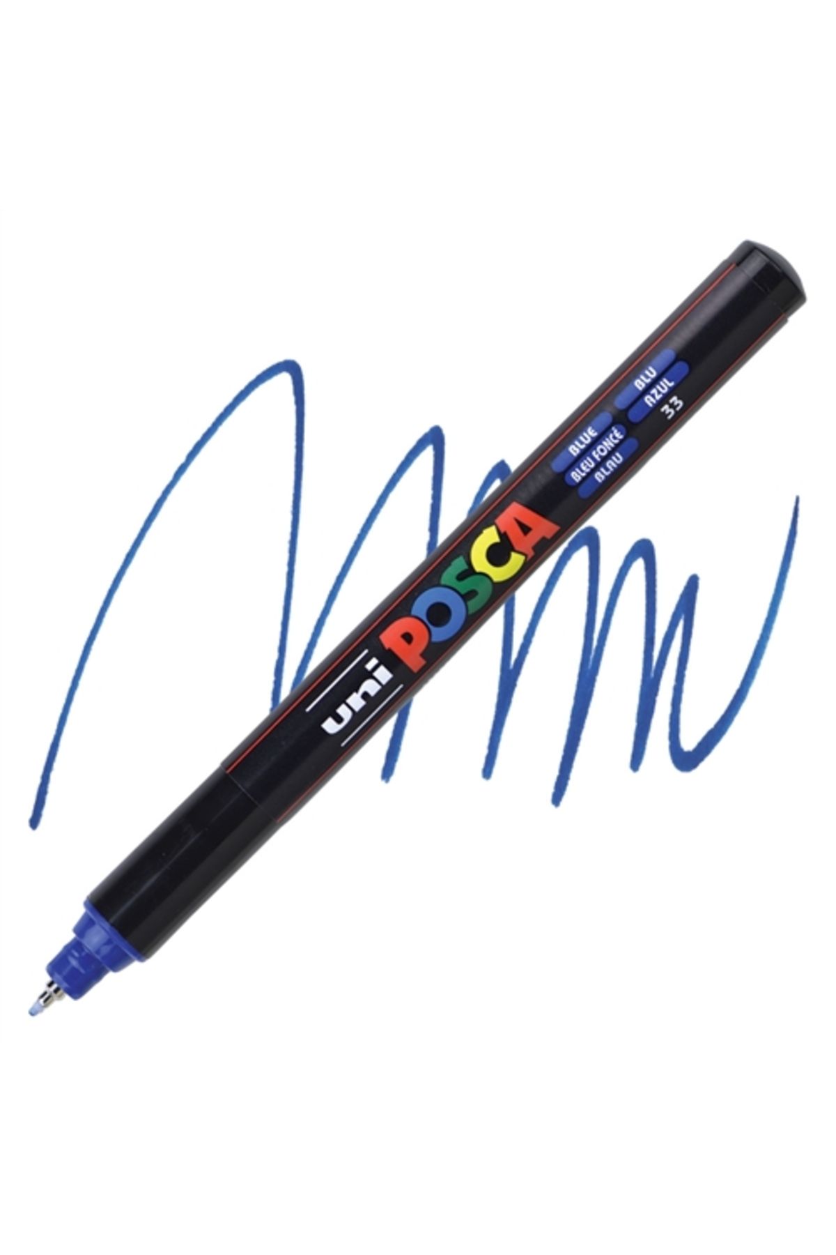 Uni-Ball Posca 0.7mm Fine Poster Markörü Mavi (33) / Pc1mr 1